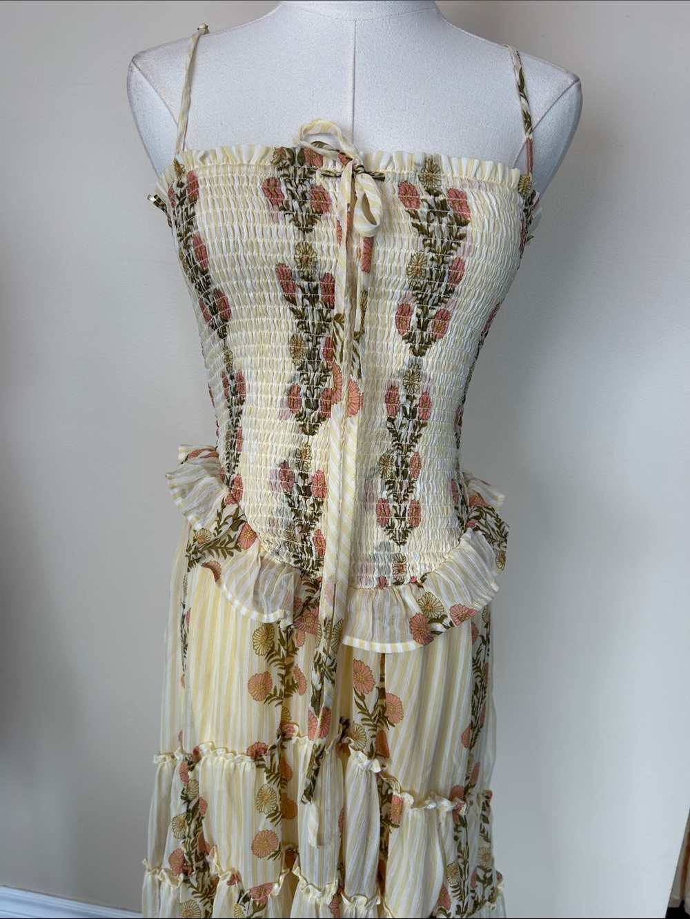 FREE PEOPLE Alejandra Midi Dress/Cloud  Combo size small - Picture 8 of 10